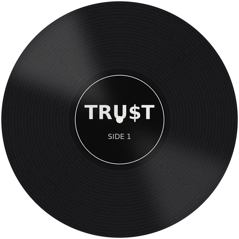Black vinyl record